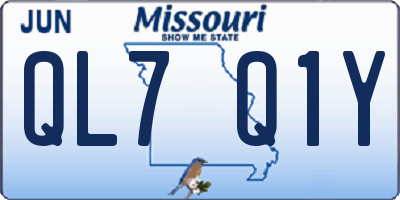 MO license plate QL7Q1Y
