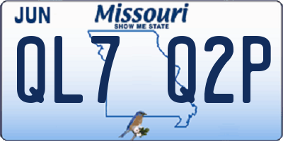 MO license plate QL7Q2P