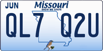 MO license plate QL7Q2U