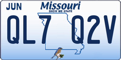 MO license plate QL7Q2V