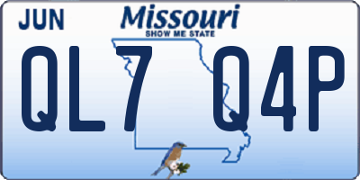 MO license plate QL7Q4P