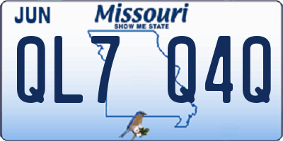 MO license plate QL7Q4Q