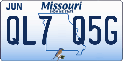 MO license plate QL7Q5G