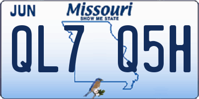 MO license plate QL7Q5H