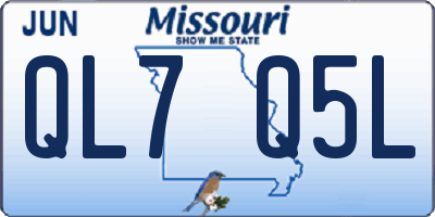MO license plate QL7Q5L