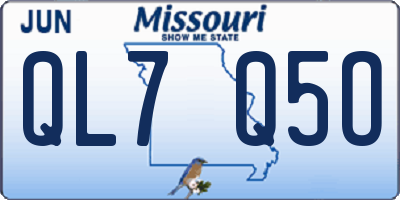 MO license plate QL7Q5O
