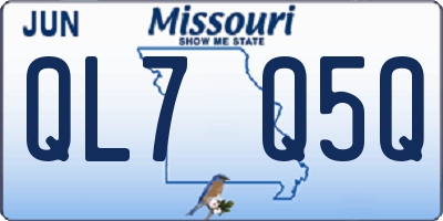 MO license plate QL7Q5Q