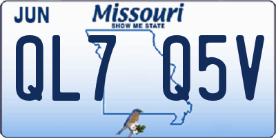 MO license plate QL7Q5V