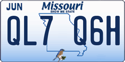 MO license plate QL7Q6H
