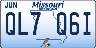 MO license plate QL7Q6I
