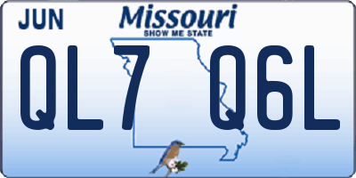 MO license plate QL7Q6L