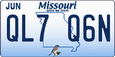 MO license plate QL7Q6N