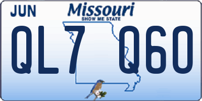 MO license plate QL7Q6O