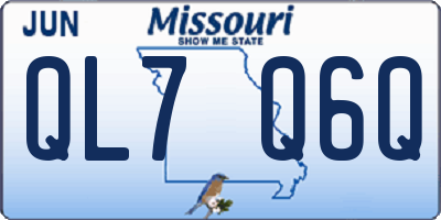 MO license plate QL7Q6Q