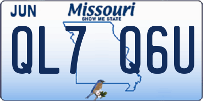 MO license plate QL7Q6U