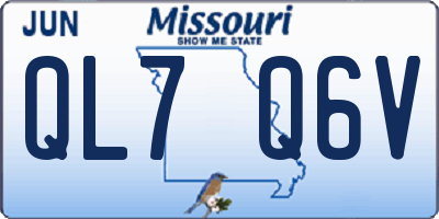 MO license plate QL7Q6V