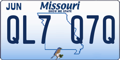 MO license plate QL7Q7Q