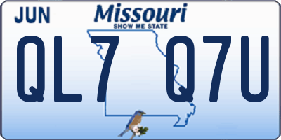 MO license plate QL7Q7U