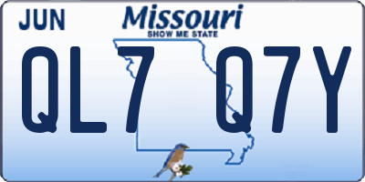 MO license plate QL7Q7Y