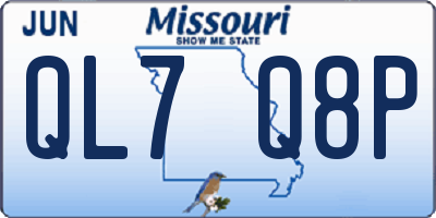 MO license plate QL7Q8P