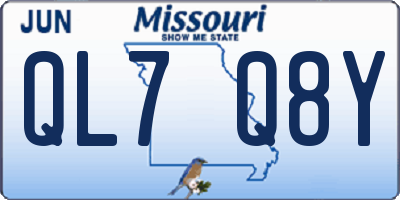 MO license plate QL7Q8Y