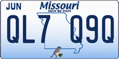 MO license plate QL7Q9Q