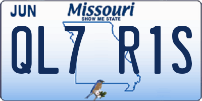 MO license plate QL7R1S