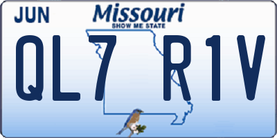 MO license plate QL7R1V