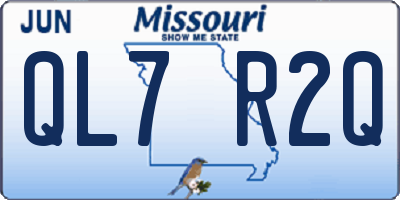 MO license plate QL7R2Q