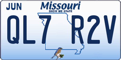 MO license plate QL7R2V