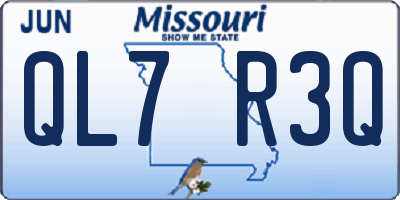 MO license plate QL7R3Q