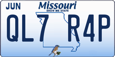 MO license plate QL7R4P