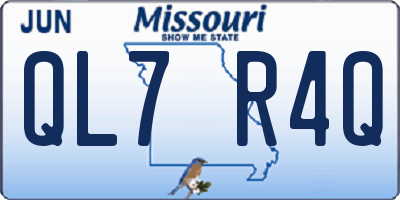 MO license plate QL7R4Q