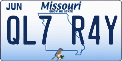 MO license plate QL7R4Y