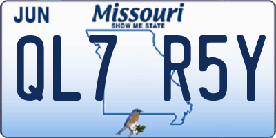MO license plate QL7R5Y