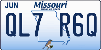 MO license plate QL7R6Q