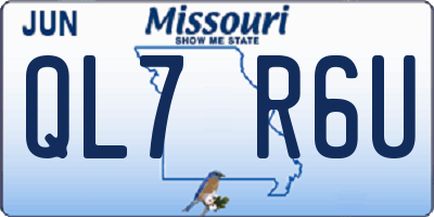MO license plate QL7R6U