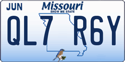 MO license plate QL7R6Y