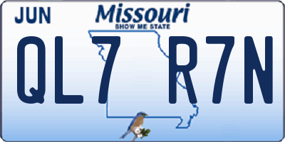 MO license plate QL7R7N
