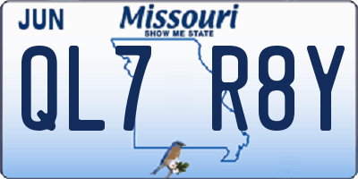 MO license plate QL7R8Y
