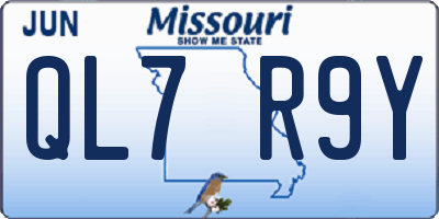 MO license plate QL7R9Y