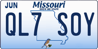 MO license plate QL7S0Y