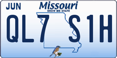 MO license plate QL7S1H