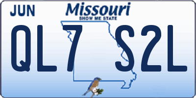 MO license plate QL7S2L