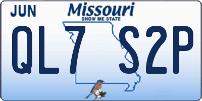 MO license plate QL7S2P