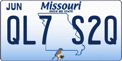 MO license plate QL7S2Q