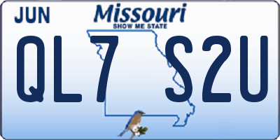 MO license plate QL7S2U