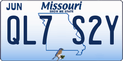 MO license plate QL7S2Y