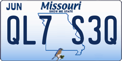 MO license plate QL7S3Q