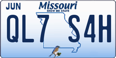 MO license plate QL7S4H